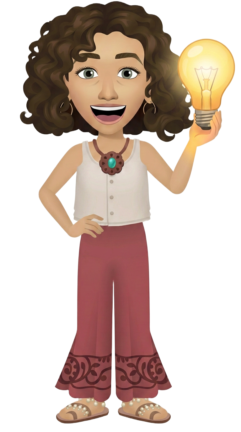 Dasha Titlebaum holding a glowing lightbulb